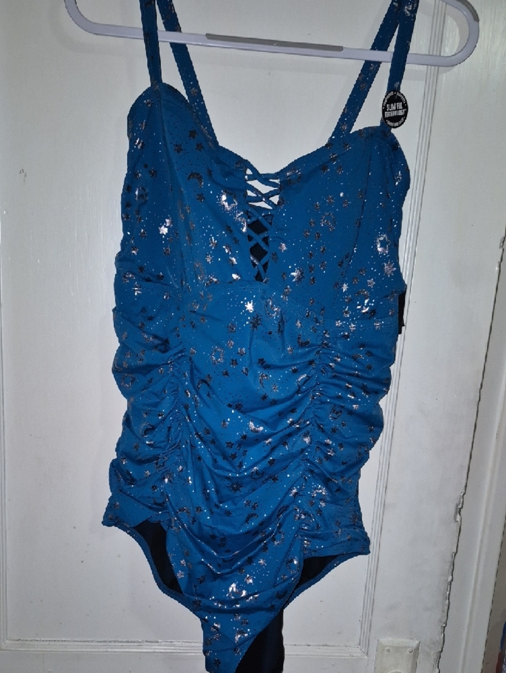 torrid Blue Star Metallic Print Top - Picture 2 of 3